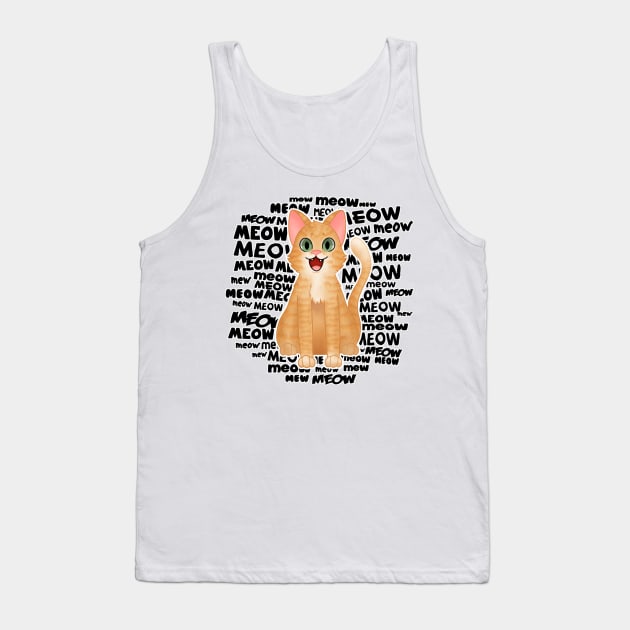 Meow T-Shirt Tank Top by crazyshop